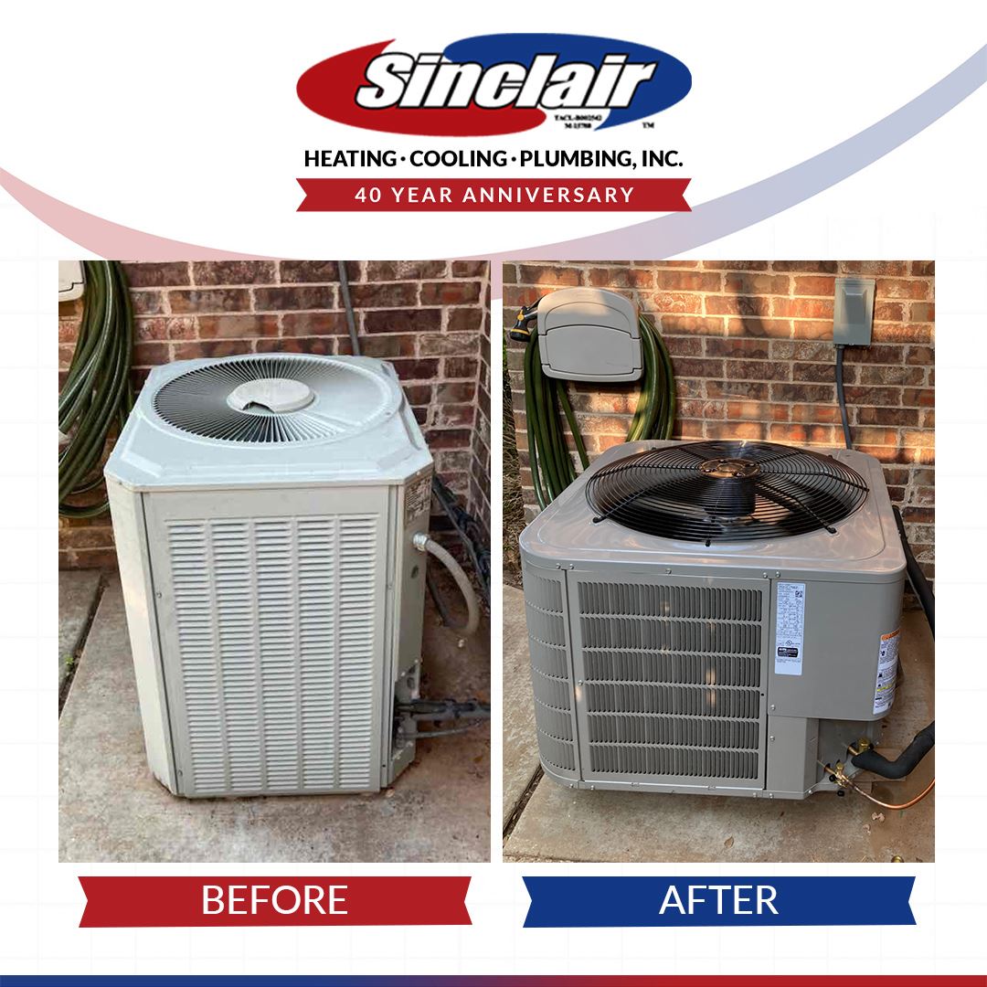 Before and after AC replacement
